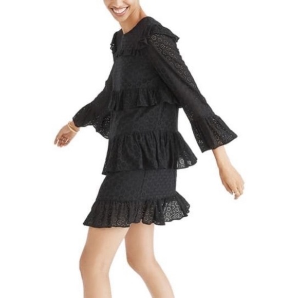 💥SALE💥 Madewell Waterlily Ruffle Eyelet Dress - Picture 4 of 9